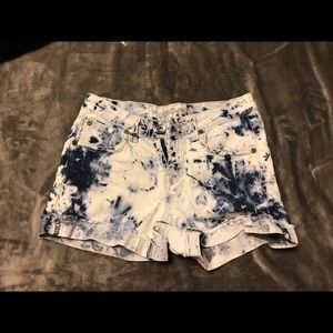 Denim dyed shorts